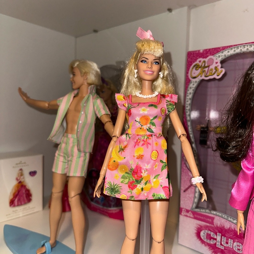 Barbie Doll dress and heels.